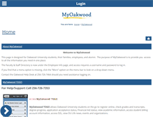 Tablet Screenshot of my.oakwood.edu